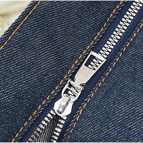 Women Denim Bow-tie Tote Shoulder Sling Hand Bags - Picture 4 of 5